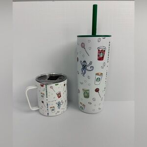 Starbucks x Roller Rabbit Holiday Tumbler & Mug Set - Limited Edition - NEW
